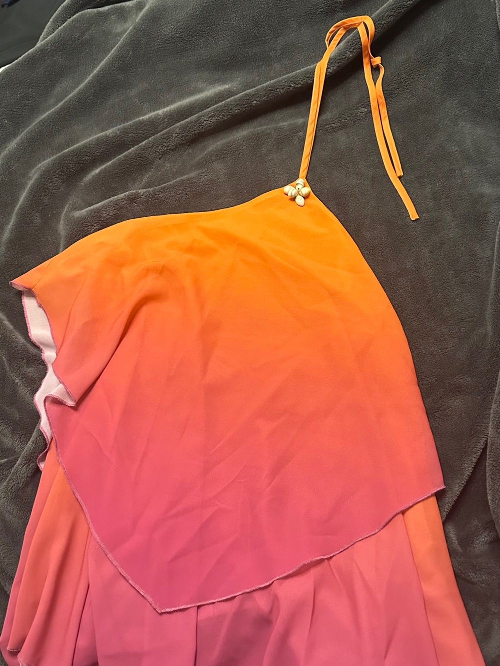 Peppermayo Orange gradient Halter Mini Dress - Picture 2 of 4